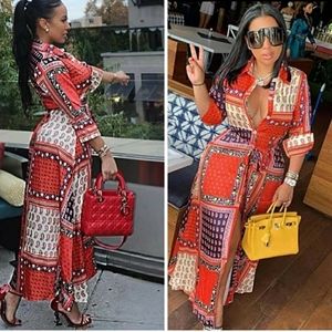 Red Print Summer Dress New